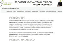 Tablet Screenshot of dossiers-sante-nutrition.com